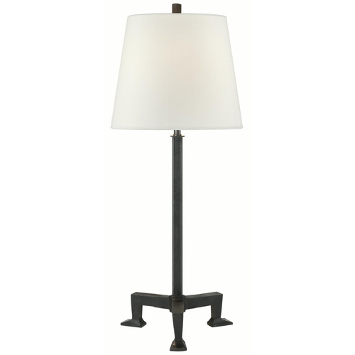 Visual Comfort Signature Collection Parish Aged Iron LED Console & Buffet Lamp with Empire Shade