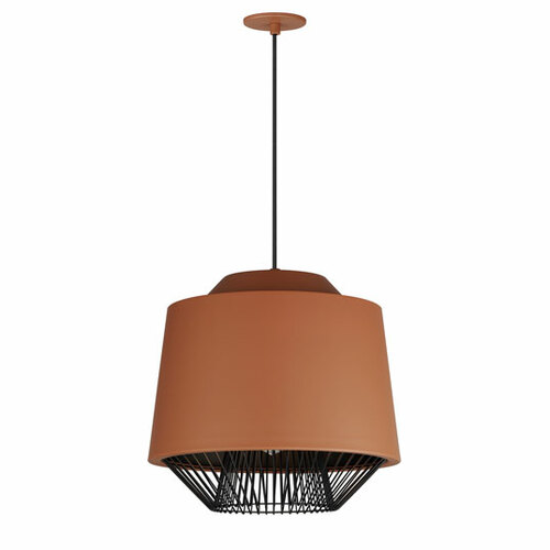 ET2 Lighting Phoenix 18.50-Inch LED Pendant in Brick & Black by ET2 Lighting E11394-BRKBK