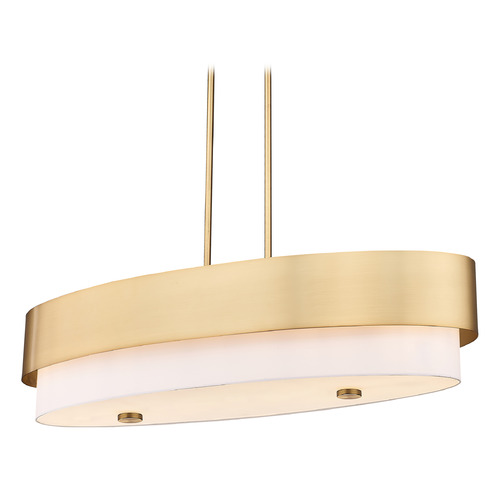 Z-Lite Counterpoint Modern Gold Island Light with Oval Shade