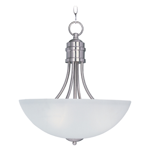 Logan Satin Nickel Pendant by Maxim Lighting