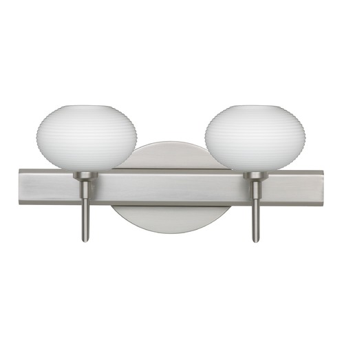 Besa Lighting Besa Lighting Lasso Satin Nickel LED Bathroom Light 2SW-561207-LED-SN