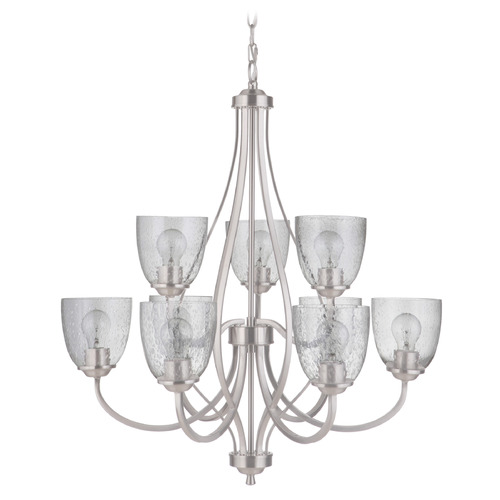 Serene Brushed Polished Nickel Chandelier by Craftmade Lighting