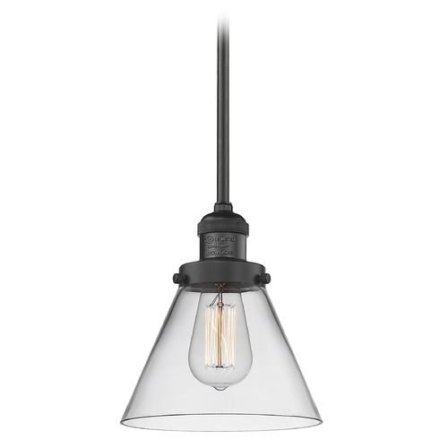 Large Cone Matte Black Mini Pendant by Innovations Lighting