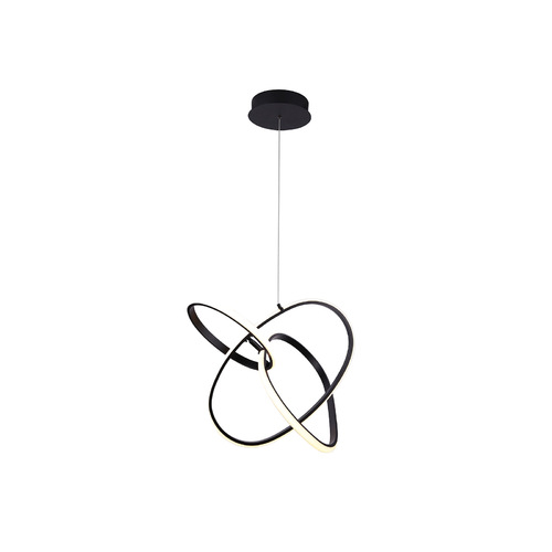 Circa LED 20-Inch Chandelier in Black by Avenue Lighting