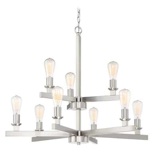 Chicago Brushed Polished Nickel Chandelier by Craftmade Lighting