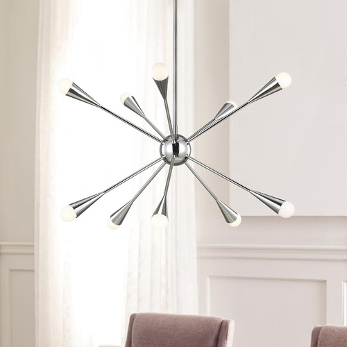 ED Ellen-DeGeneres Jax 27.25-Inch Polished Nickel Chandelier by Visual Comfort Studio
