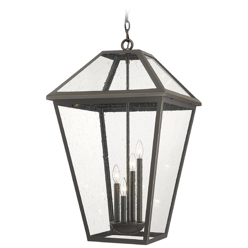 Talbot Oil Rubbed Bronze Outdoor Hanging Light by Z-Lite