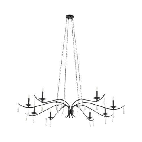 Lorelei 8-Light Chandelier in Matte Black by Quorum Lighting