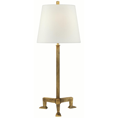 Visual Comfort Signature Collection Visual Comfort Signature Collection Parish Gilded Iron LED Console & Buffet Lamp with Empire Shade TOB3152GI-L