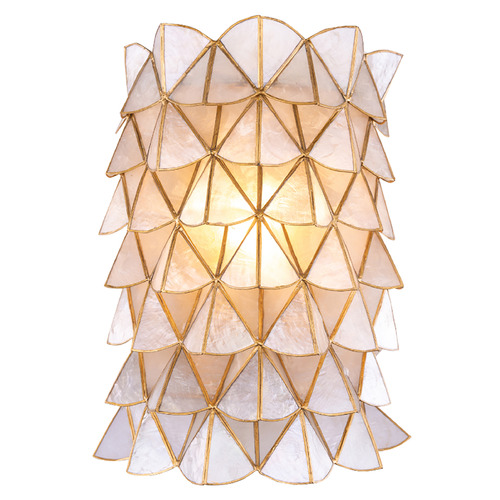 Kalco Lighting Flair Oxidized Gold Leaf Sconce