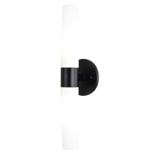 Elliot Matte Black Vertical Bathroom Light by Vaxcel Lighting