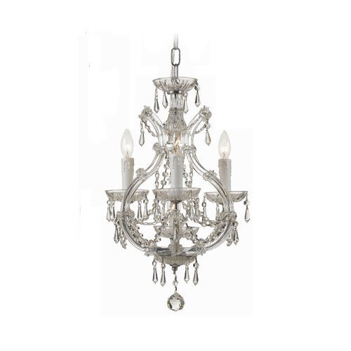 Crystorama Lighting Maria Theresa Crystal Mini-Chandelier in Polished Chrome by Crystorama Lighting 4473-CH-CL-MWP