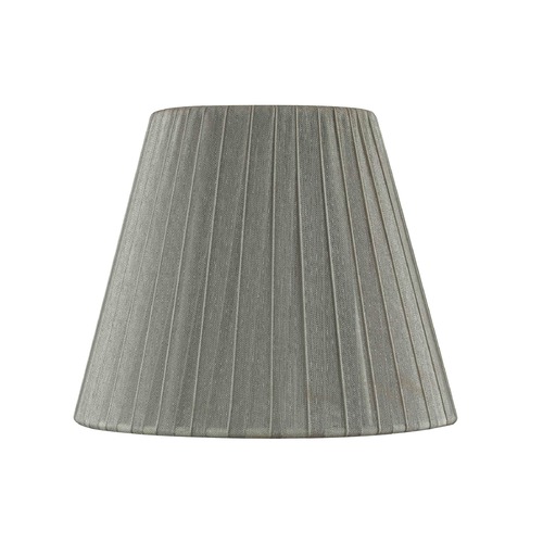 Clip-On Empire Pleated Opaque Pewter Lamp Shade