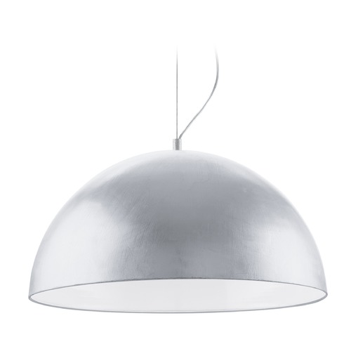Eglo Lighting Eglo Gaetano Silver LED Pendant Light with Bowl / Dome Shade 92955A