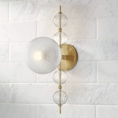 Hudson Valley Lighting Calypso Aged Brass Sconce by Hudson Valley Lighting 6400-AGB