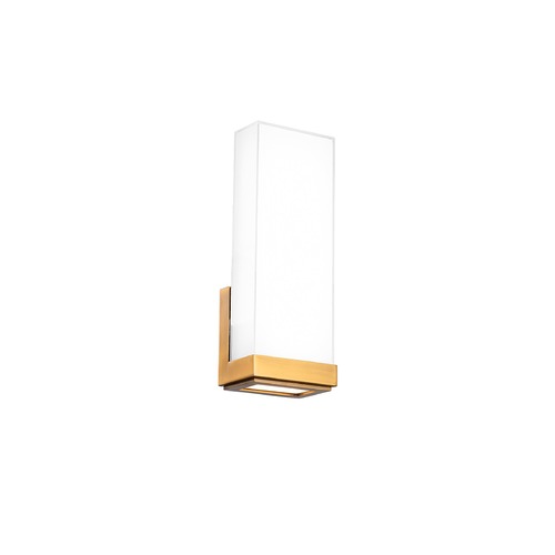 WAC Lighting Coltrane 14-Inch LED Wall Sconce in Aged Brass 3CCT 2700K WS-43114-27-AB
