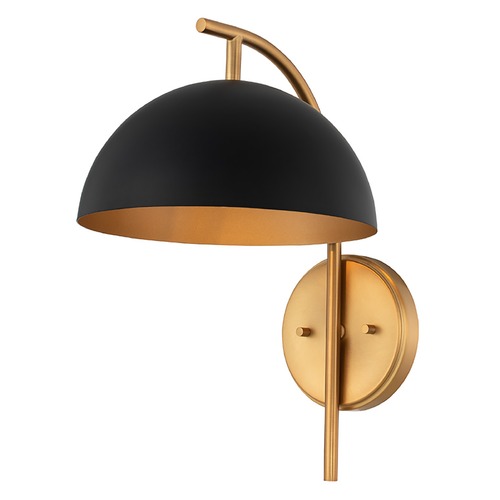 Marcel Wall Sconce in Matte Black & New Brass by Kalco Lighting