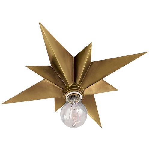 Visual Comfort Signature Collection Eric Cohler Star Flush Mount in Antique Brass by Visual Comfort Signature SC4000HAB