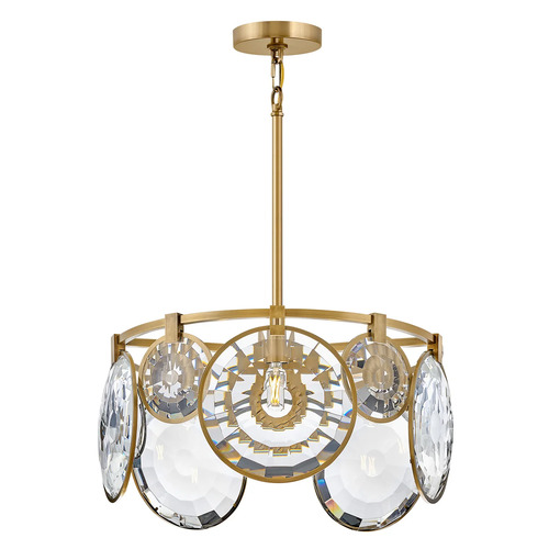 Nala 21.75-Inch Convertible Chandelier in Brass by Fredrick Ramond