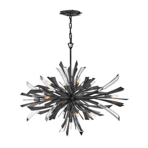 Vida 36-Inch Chandelier in Brushed Graphite by Fredrick Ramond