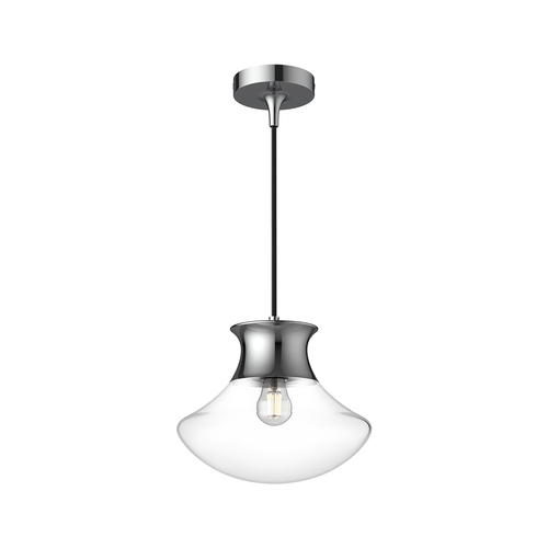Alora Lighting Marcel Chrome Pendant Light with Bowl / Dome Shade