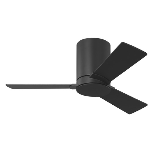 Visual Comfort Fan Collection Rozzen 32 Hugger Midnight Black Ceiling Fan Without Light