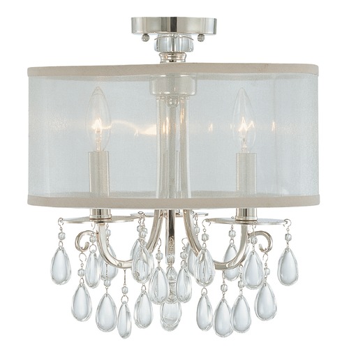 Crystorama Lighting Crystorama Lighting Hampton Polished Chrome Semi-Flushmount Light 5623-CH_CEILING