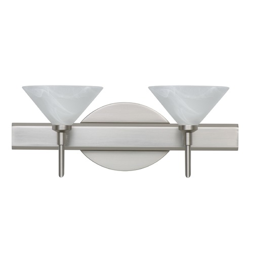 Besa Lighting Besa Lighting Kona Satin Nickel Bathroom Light 2SW-117652-SN