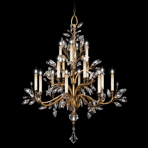 Fine Art Lamps Crystal Laurel Gold Leaf Crystal Chandelier