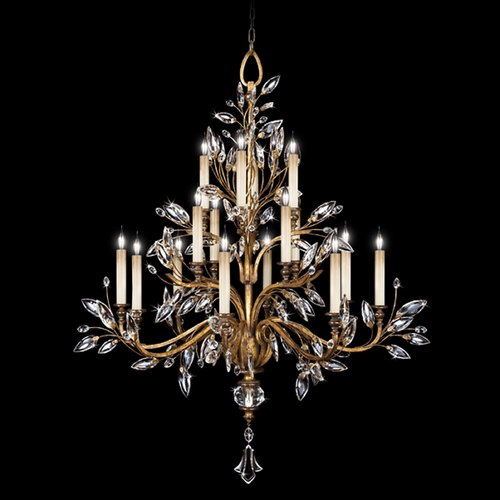 Fine Art Lamps Fine Art Lamps Crystal Laurel Gold Leaf Crystal Chandelier 773740ST