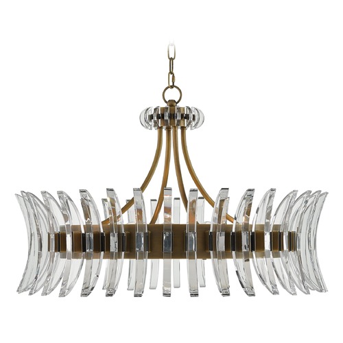 Art Deco Pendant Light Brass Coquette by Currey and Company Lighting