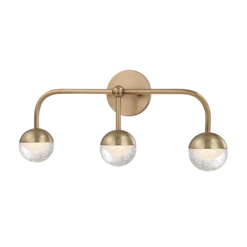 Hudson Valley Lighting Mid-Century Modern Bathroom LED Light 3-Lt Brass by Hudson Valley 1243-AGB