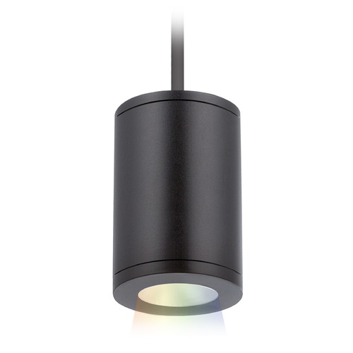 WAC Lighting Tube Architectural 5-Inch LED Color Changing Pendant by WAC Lighting DS-PD05-F-CC-BK