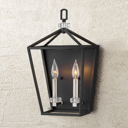 Hinkley Stinson Black & Polished Nickel Sconce by Hinkley Lighting 3532BK