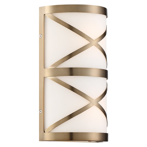 Sylph Burnished Brass Vertical Bathroom Light by Nuvo Lighting