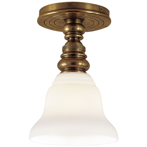 E.F. Chapman Boston Flush Mount in Antique Brass by Visual Comfort Signature