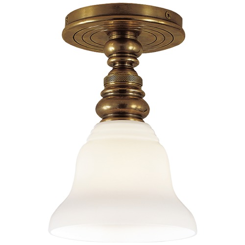 Visual Comfort Signature Collection E.F. Chapman Boston Flush Mount in Antique Brass by Visual Comfort Signature SL5001HABSLEGWG