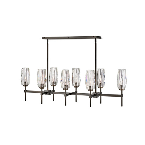 Ana 8-Light Linear Chandelier in Black Oxide by Hinkley Lighting