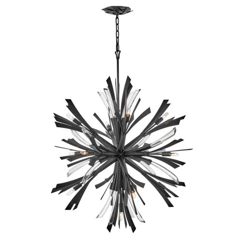 Vida 36-Inch Orb Chandelier in Brushed Graphite by Fredrick Ramond