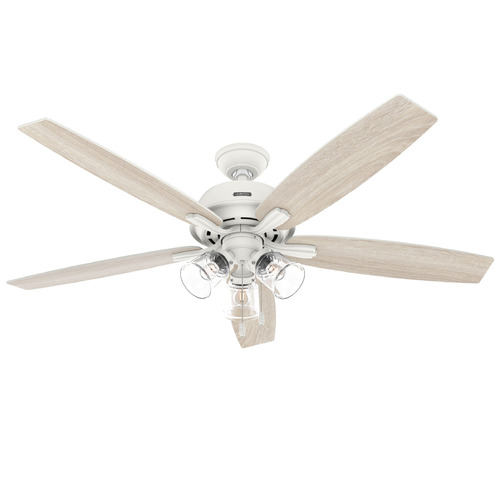 Hunter Fan Company Dondra Matte White LED Ceiling Fan with Light