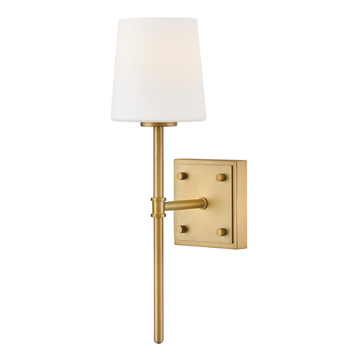 Hinkley Saunders Lacquered Brass LED Sconce