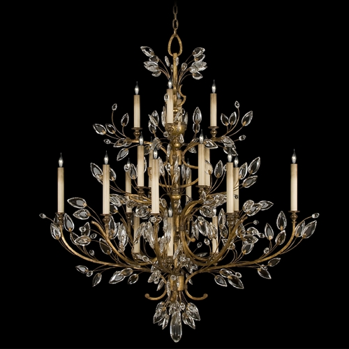 Fine Art Lamps Crystal Laurel Gold Leaf Crystal Chandelier