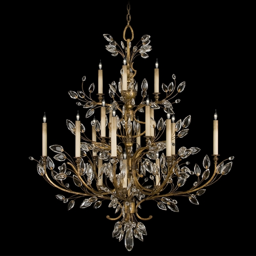 Fine Art Lamps Fine Art Lamps Crystal Laurel Gold Leaf Crystal Chandelier 774440ST