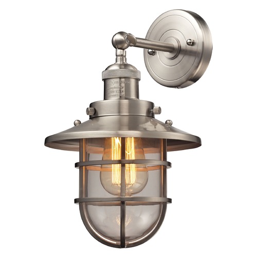 Elk Lighting Elk Lighting Seaport Satin Nickel Sconce 66356/1