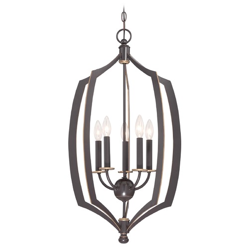 Middletown Downton Bronze with Gold Highlight Pendant by Minka Lavery