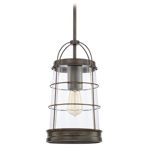 Capital Lighting Beaufort 8-Inch Mini Pendant in Nordic Grey by Capital Lighting 327411NG