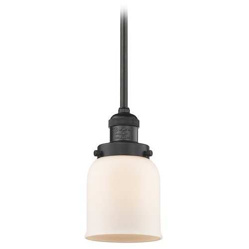 Small Bell Matte Black Mini Pendant by Innovations Lighting