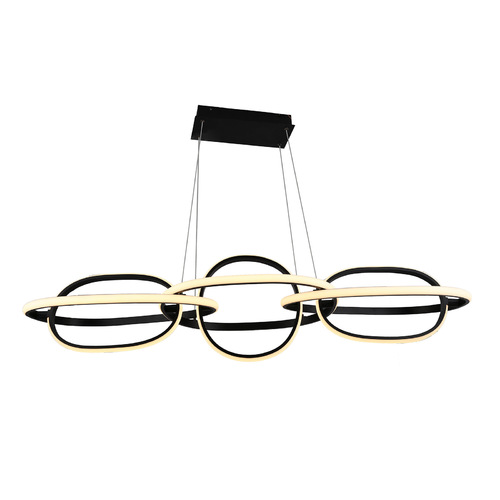 Circa LED 63-Inch Linear Chandelier in Black by Avenue Lighting