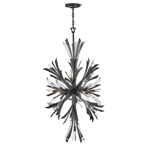 Vida 50-Inch High Chandelier in Brushed Graphite by Fredrick Ramond