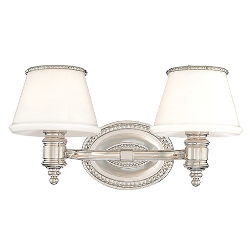 Richmond 2-Light Bath Light in Polished Nickel by Hudson Valley Lighting